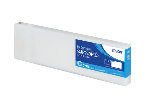 Epson SJIC30P(C): Ink cartridge for ColorWorks C7500G (Cyan) Epson SJIC30P(C): Ink cartridge for ColorWorks C7500G (Cyan)